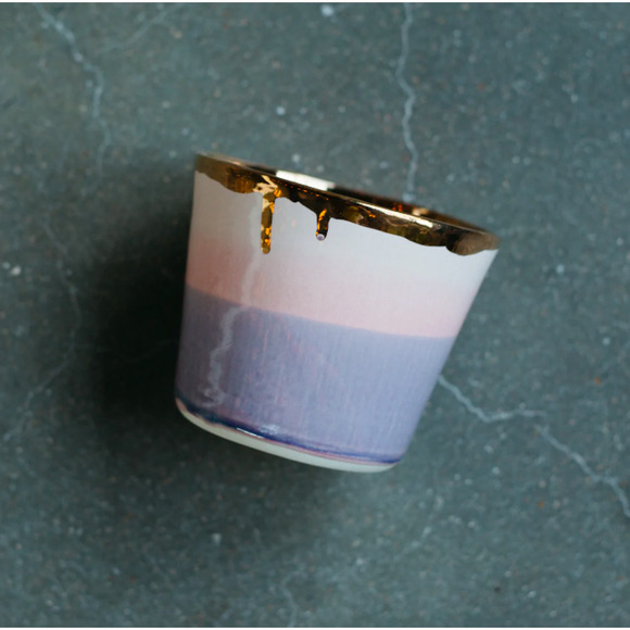 Karacotta Ceramics Tumbler in Sunset with 22k Gold - Picture 5 of 6